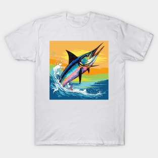 Marlin Fish Cartoon Pop Art 2 T-Shirt